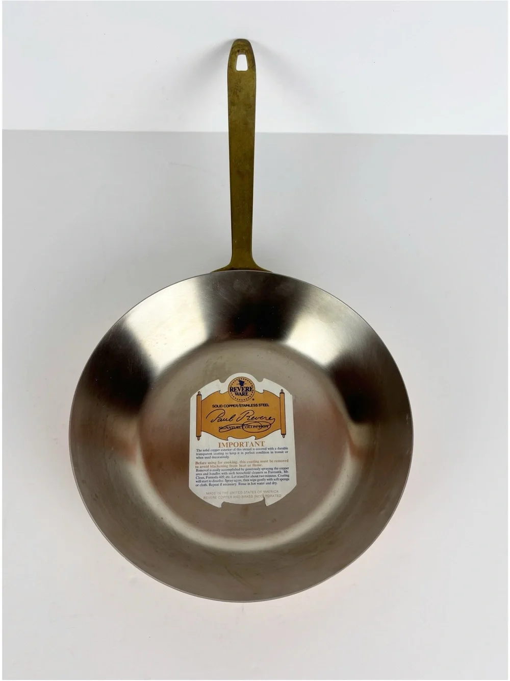 Vintage 1976 Paul Revere Ware Limited Edition 8.5” Copper Skillet Original Tag